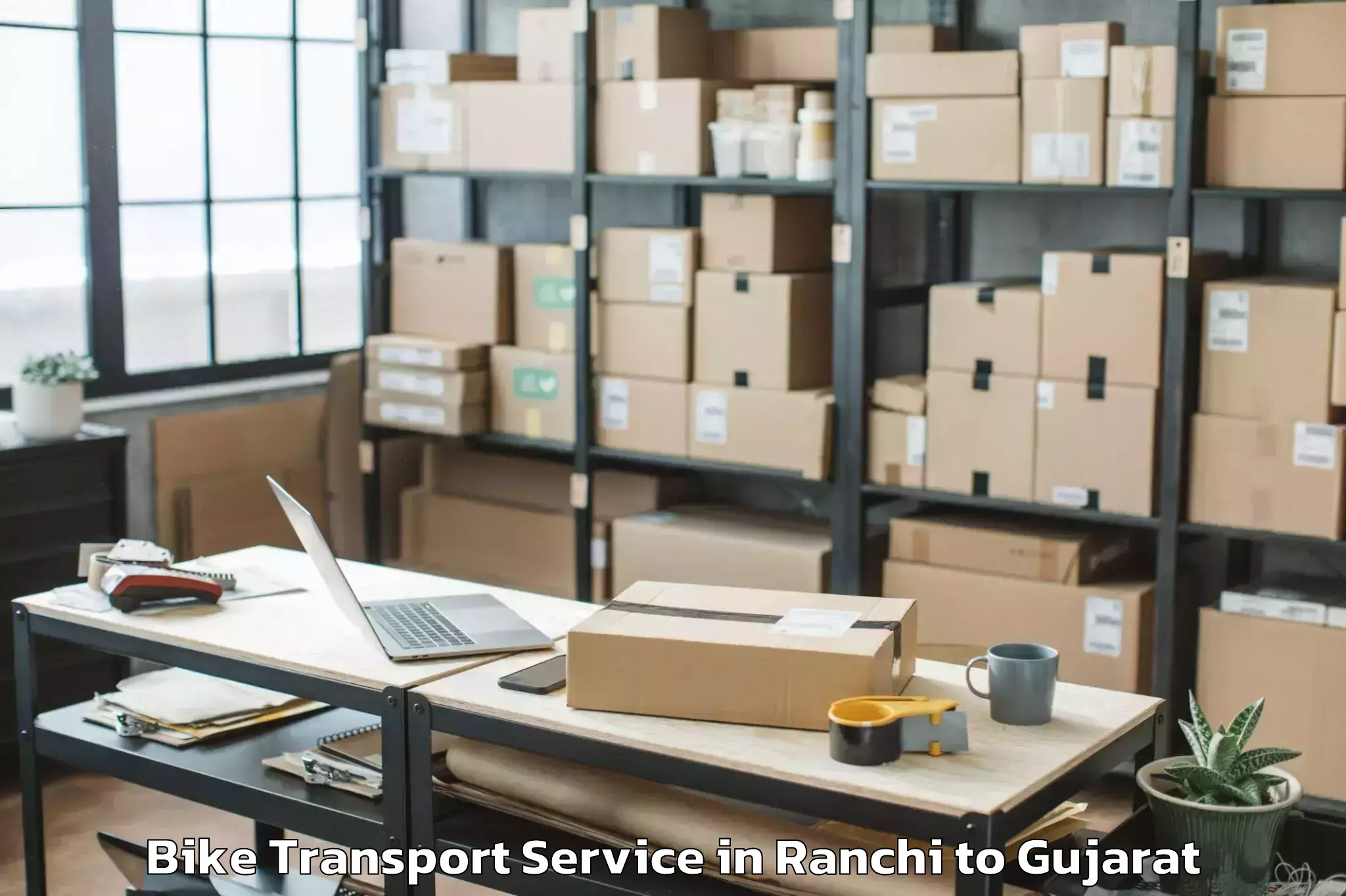 Get Ranchi to Sabarmati University Ahmedabad Bike Transport